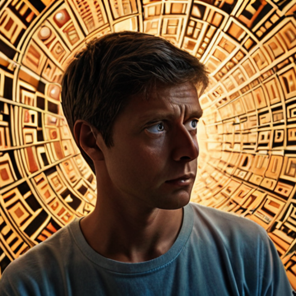** A person with a thoughtful, insightful expression, actively observing abstract, evolving patterns that emerge from a previously chaotic background, symbolizing the art of deep, conscious pattern recognition and personal cognitive growth. The image should convey clarity and discovery through soft, warm lighting and subtle visual cues of structure.

2.  **Prompt for
