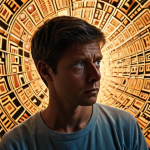** A person with a thoughtful, insightful expression, actively observing abstract, evolving patterns that emerge from a previously chaotic background, symbolizing the art of deep, conscious pattern recognition and personal cognitive growth. The image should convey clarity and discovery through soft, warm lighting and subtle visual cues of structure.

2.  **Prompt for